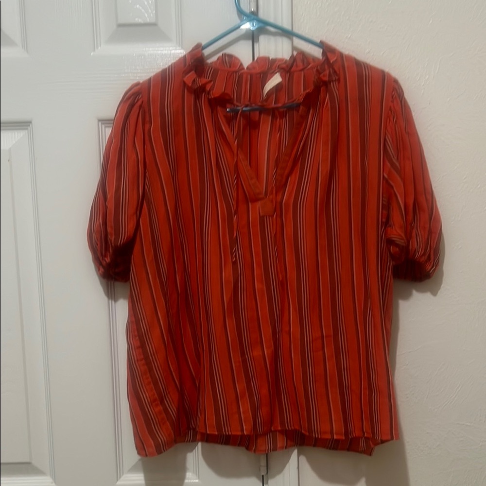 Ulla Johnson Vibrant Red and Orange Top